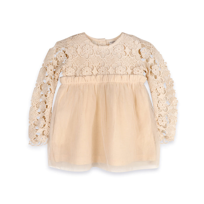 Calla Crochet  Lace  Baby Tutu Dress  & Bloomer (Organic Cotton)