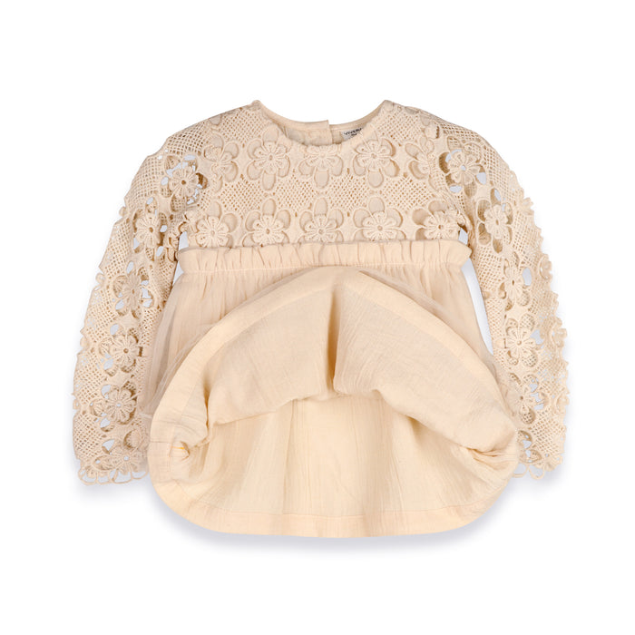 Calla Crochet Lace Baby Tutu Dress & Bloomer (Organic Cotton)
