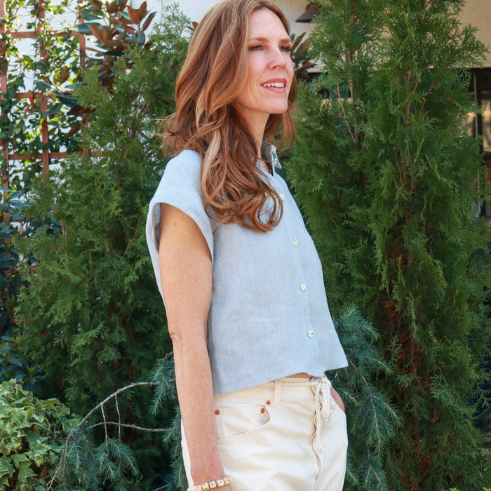 Alysi SHOP Camicia Linen Cropped Shirt