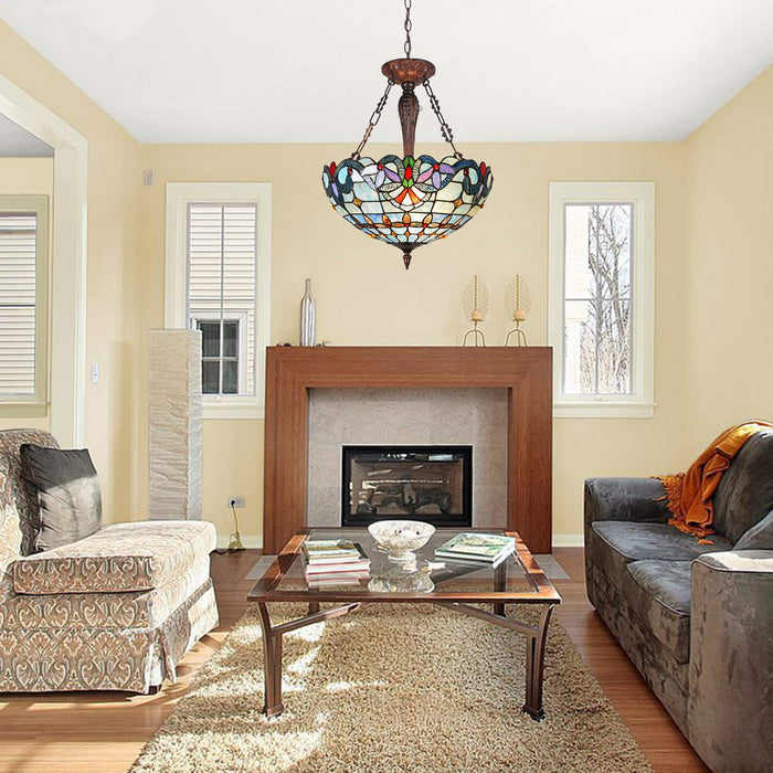 Capulina Tiffany Inverted Pendant Lights Chandelier