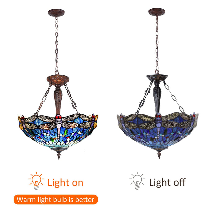 Capulina Tiffany Pendant Lights Ceiling Light Dragonfly Style