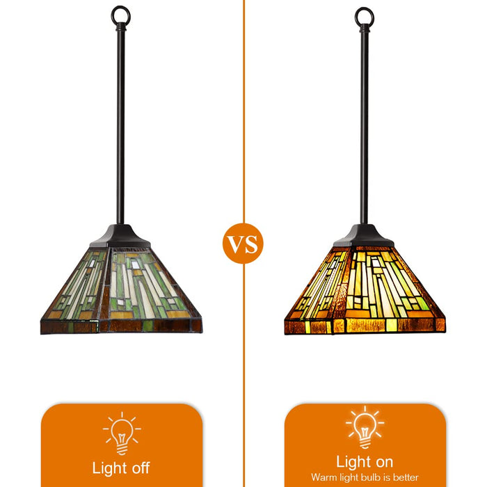 Capulina Tiffany Pendant Lights Wide Stained Glass