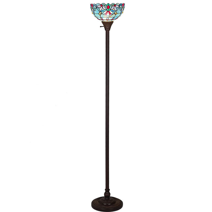 Capulina Tiffany Torchiere Floor Lamp Pole Antique Victorian Style