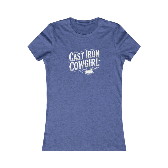 Cast Iron Cowgirl Women's Tee — Rustic Western Graphic Shirt