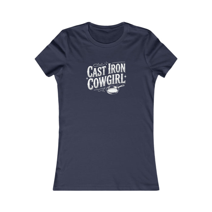 Cast Iron Cowgirl Women's Tee — Rustic Western Graphic Shirt