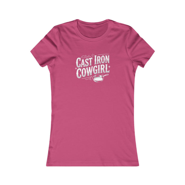 Cast Iron Cowgirl Women's Tee — Rustic Western Graphic Shirt