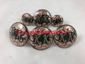 CBCONCH 125F Copper with Initials Conchos - Corriente Saddle