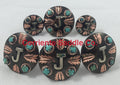 CBCONCH 129A Turquoise Stone Conchos - Corriente Saddle