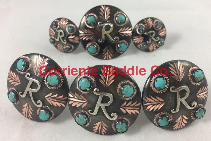 CBCONCH 129A Turquoise Stone Conchos