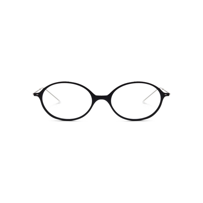 Charming Oval Acetate Hybrid Eyeglasses Frame - Front View | LUKNFIL