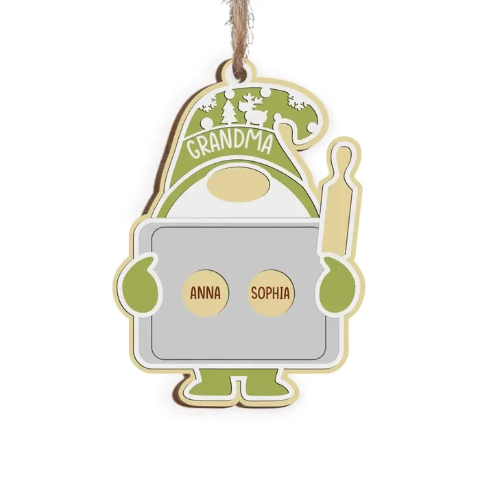 Christmas Grandma Of Grandkids - Personalized Wooden Ornament, Christmas Ornament For Grandma, Mom - ORN242