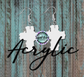 Clear Acrylic Cross with lights-  Earrings -  5 & 10 pairs 1.5 & 2 inch size - Sublimation Acrylic