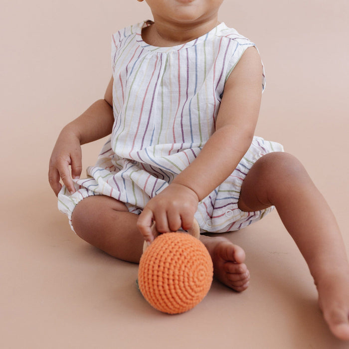The Blueberry Hill Baby Toys Clementine Crocheted Teether Rattle