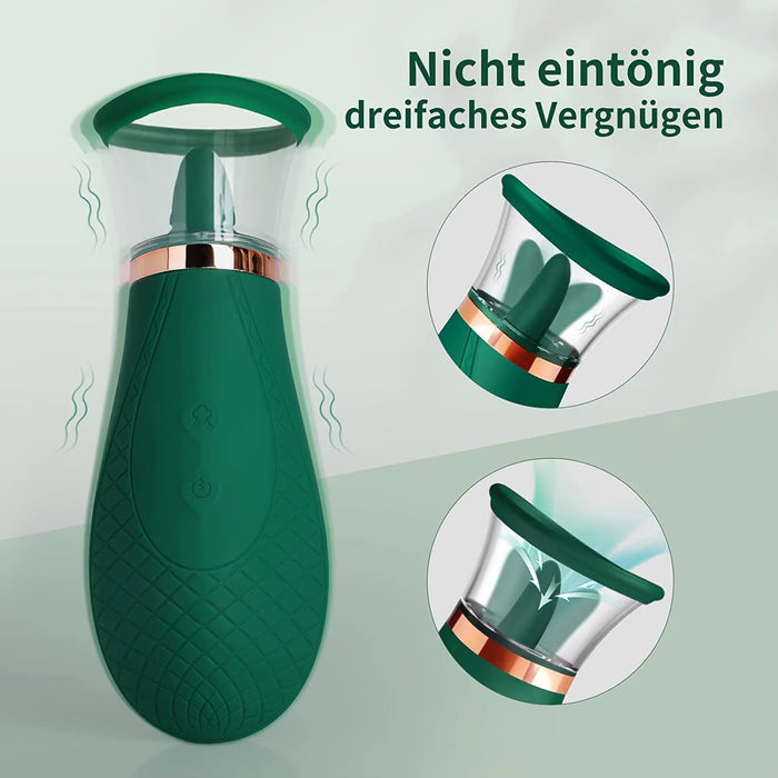 Clitoral Suction Stimulation Rotating 3 Sucking 9 Licking Tongue Sucking Nipple Vibrator