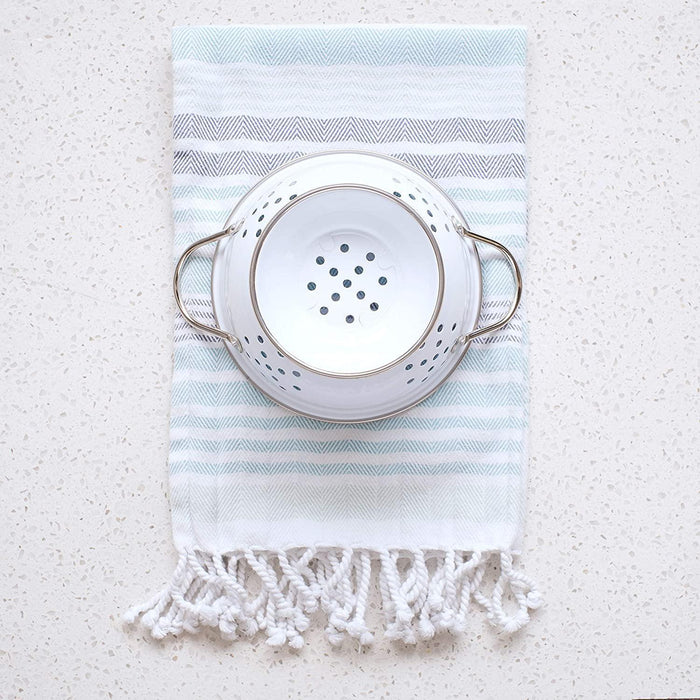 Colander Metal White 1 Quart