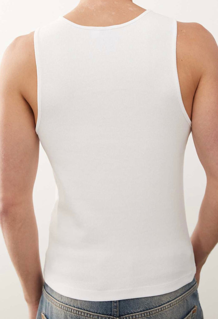 COLLUSION ribbed vest in White