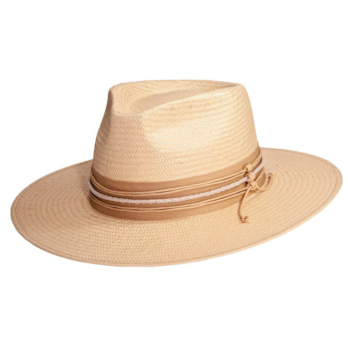 American Hat Makers Ivory / SM American Hat Makers - Rancher Wide Brim Straw Hat - Style Corinth