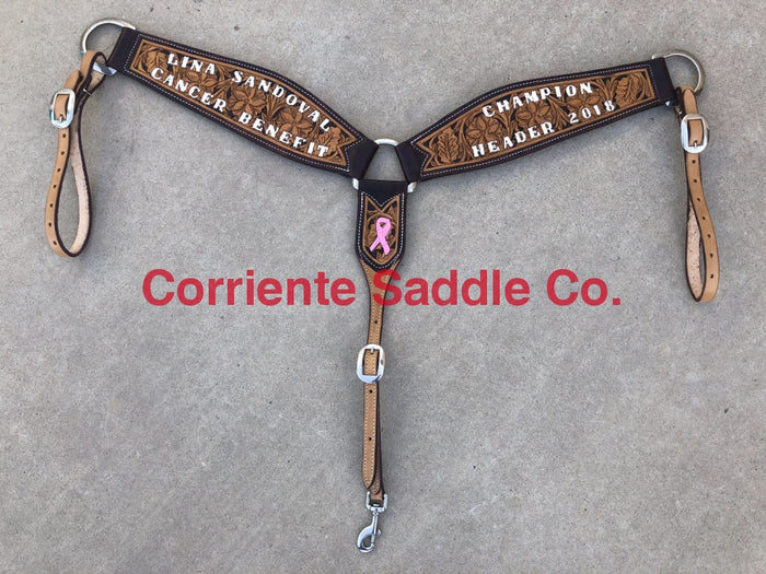 CSBC 145A Roper 3-Piece Antique Double Flower Tooling - Corriente Saddle