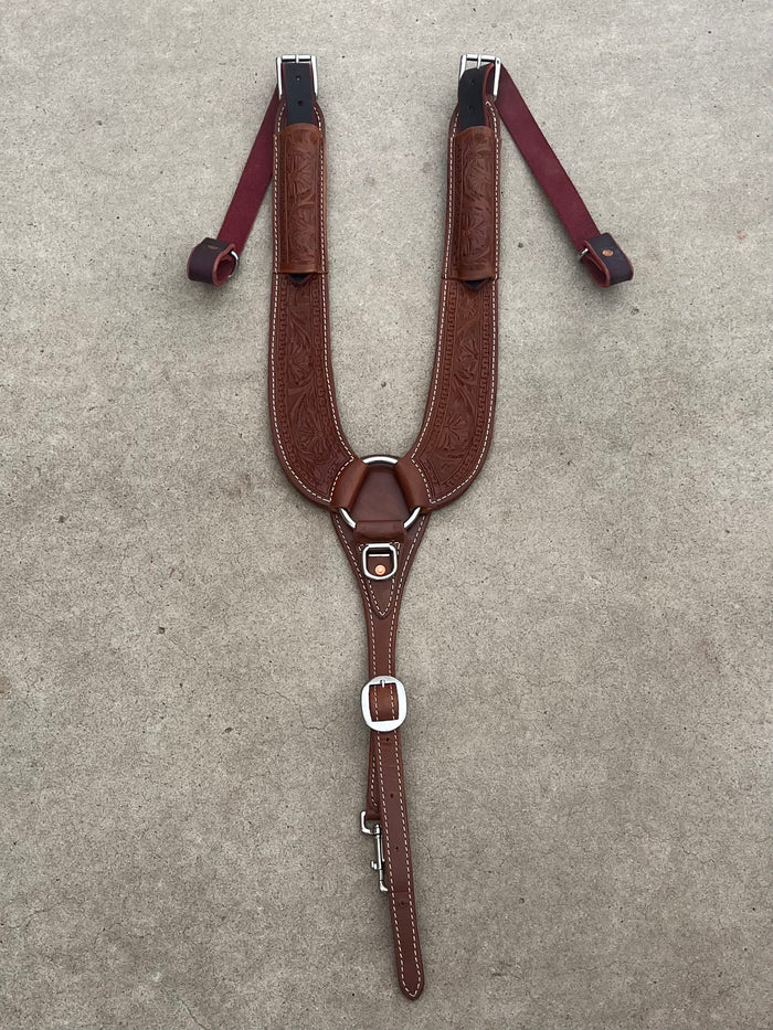 CSBC 169A Pulling Collar Wild Rose Tooling with Running W Trim