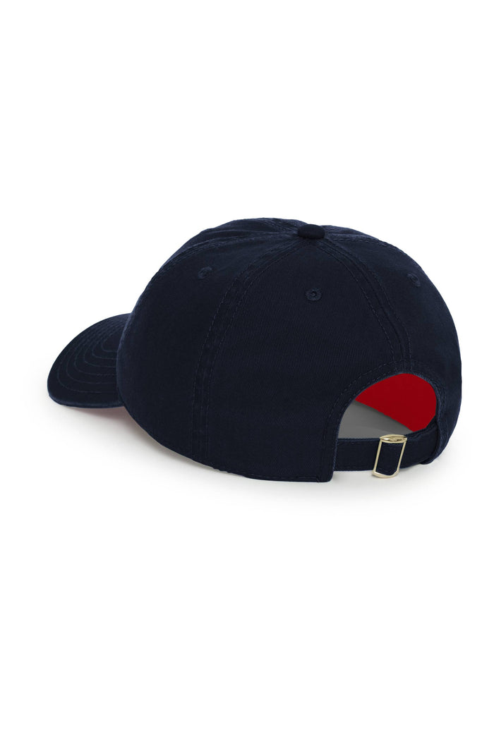 A navy blue baseball cap with the text 'BEACHRIOT' embroidered in white on the front.
