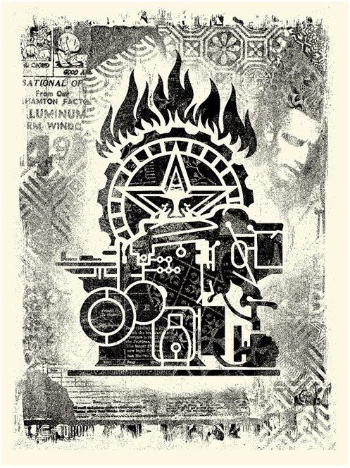 Damaged Stencil Printing Press