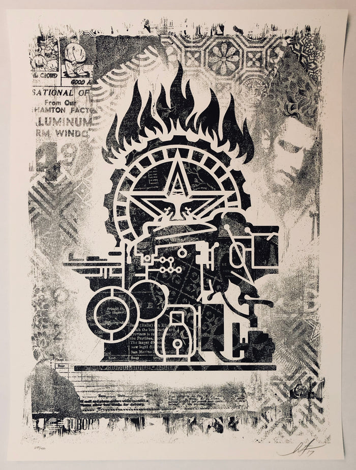 Damaged Stencil Printing Press