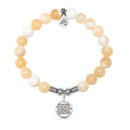 Dare to Be Different Charm with Yellow White Jade Gemstone Bracelet