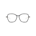 Dazzling Hexagon Acetate Hybrid Eyeglasses Frame - Front View | LUKNFIL