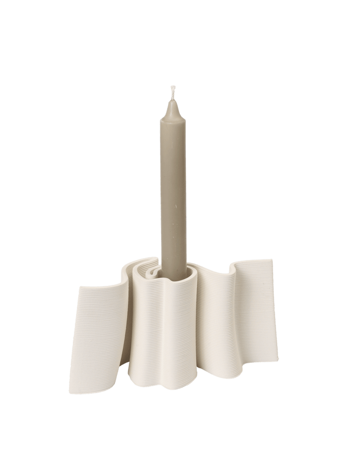 Ferm Living Candle Holders Off-White Dedali Candle Holder