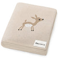 Bleu La La Baby Blanket Taupe Deer Swaddling Blanket