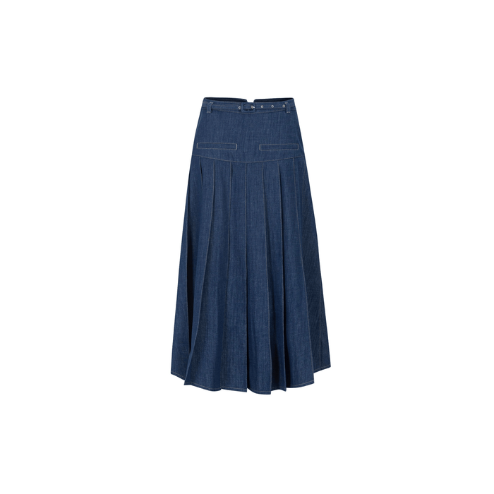 Studio D'aaRI SHOP Extra Small Denim Yoke Pleats Skirt