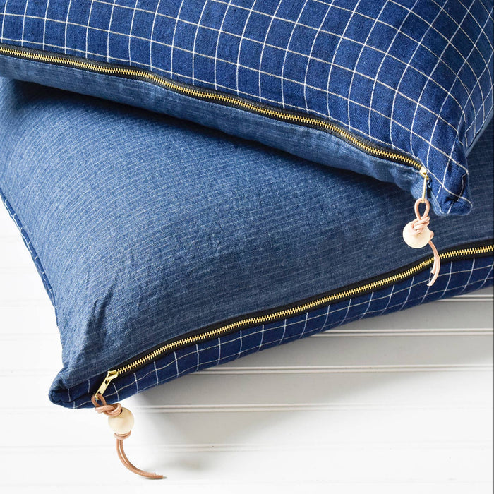 Celina Mancurti, LLC SHOP 20x20 Double-Sided Plaid & Stripe Linen Pillow