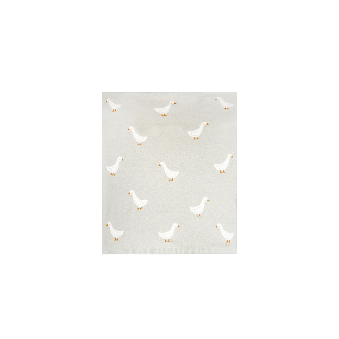 Viverano Organics SHOP Duck Jacquard Knit Baby Blanket