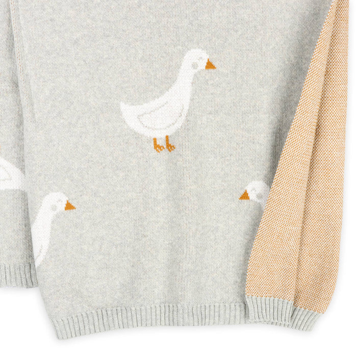 Viverano Organics SHOP Duck Jacquard Knit Baby Blanket