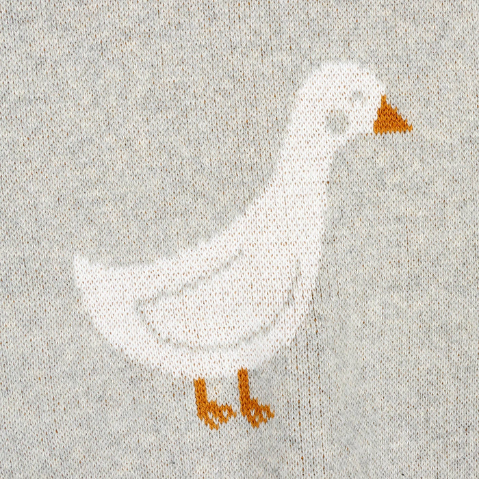 Viverano Organics SHOP Duck Jacquard Knit Baby Blanket