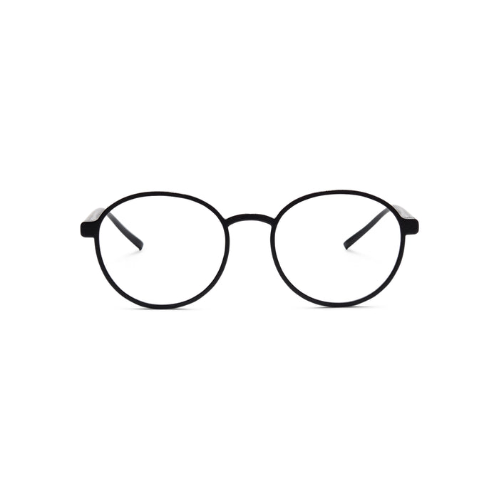 Efficient Round 3D Printed Full Frame Eyeglasses - Front View | LUKNFIL