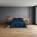 Elegance 100% Cotton Large Bedsheet, 300 TC, Geometric, Dark Blue
