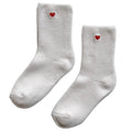 Le Bon Shoppe Socks White + Heart Embroidered Cloud Women's Socks