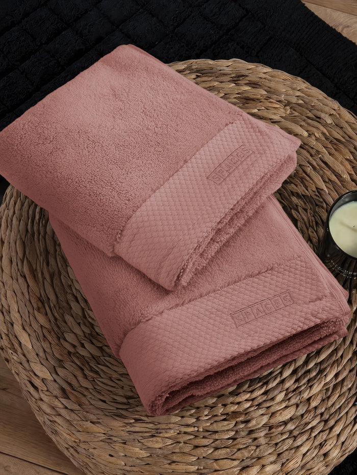 Eminence 100% Egyptian Cotton Hand Towel, 670 GSM, Solid, Blush