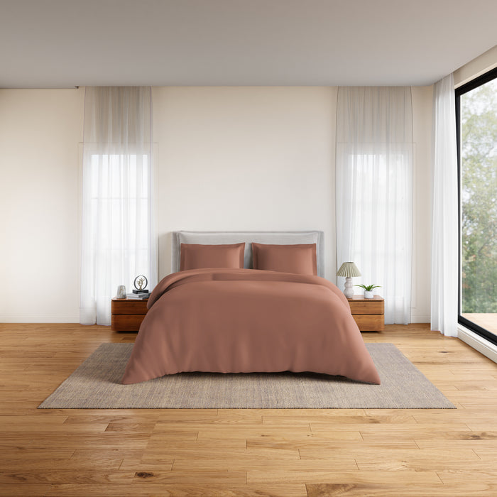 Essentials 100% Cotton Double Quilt, 170 TC, Solid, Mocha Mousse