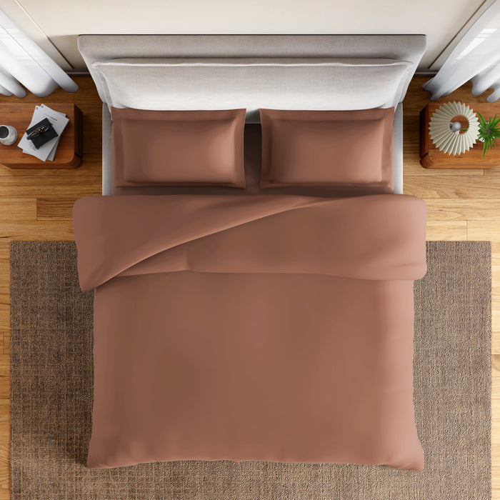Essentials 100% Cotton Double Quilt, 170 TC, Solid, Mocha Mousse