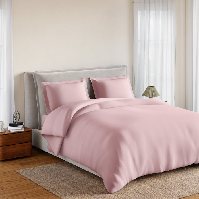 Essentials 100% Cotton Double Quilt, 170 TC, Solid, Pink Dogwood