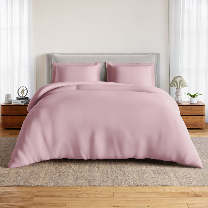 Essentials 100% Cotton Fitted King Bedsheet, 170 TC, Solid, Blush