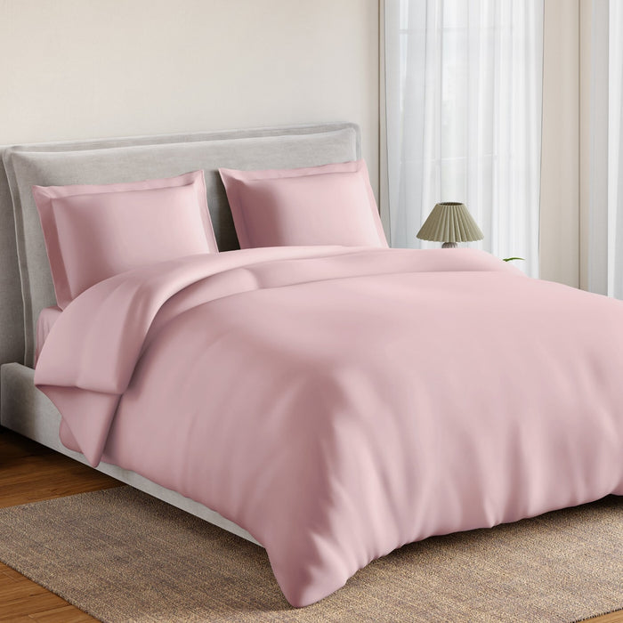 Essentials 100% Cotton Fitted King Bedsheet, 170 TC, Solid, Blush
