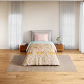 Essentials 100% Cotton Single Quilt, 144 TC, Floral, Light Blush