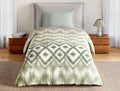 Essentials 100% Cotton Single Quilt, 144 TC, Geometric, Rust