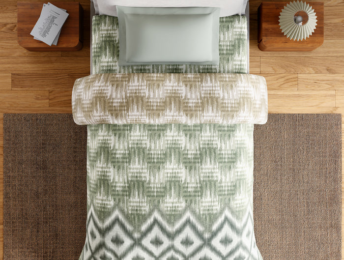 Essentials 100% Cotton Single Quilt, 144 TC, Geometric, Rust