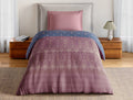 Essentials 100% Cotton Single Quilt, 144 TC, Ornate, Dark Blush