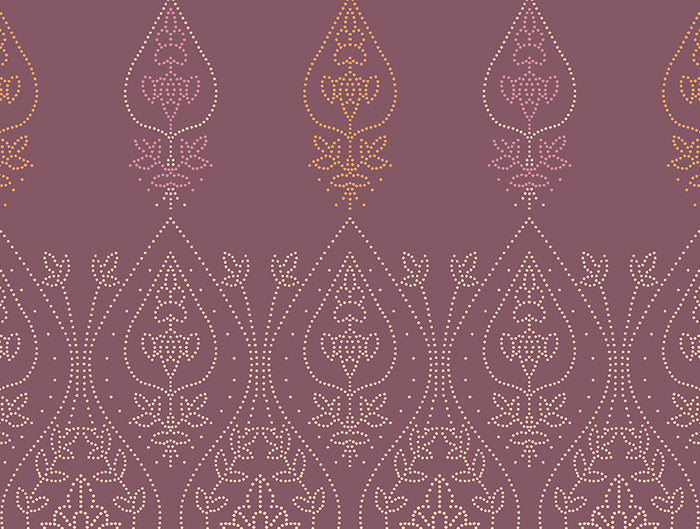 Essentials 100% Cotton Single Quilt, 144 TC, Ornate, Dark Blush