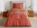 Essentials 100% Cotton Single Quilt, 144 TC, Ornate, Rust